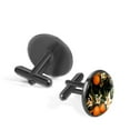 thumbnail image 2 of Tangerine Elegant Stainless Steel Cufflink Set for Formal Attire, Made of Stainless Steel, for Business Meetings and Weddings, 2 of 6