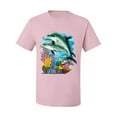 thumbnail image 2 of Pair of Dolphins Swimming in Ocean Animal Lover Men's Graphic T-Shirt, Light Pink, 5XL, 2 of 3