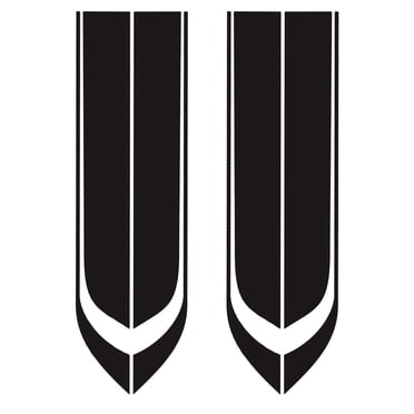 2pcs Car Hood Decal Sticker Universal Auto Racing Body Racing Stripe Vinyl Sticker Modified Front Hood Bumper Vinyl Sport Car Sticker For Trunk Vehicle