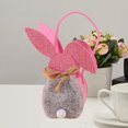thumbnail image 6 of Easter Bags Pink, New Plush Bunny Hunt Egg Candy Bag, Easter Goodie Bag Party Supplies for Classrooms, Party Favors, Kraft Holiday Goody, 9"x3.5"x3.5", 6 of 6