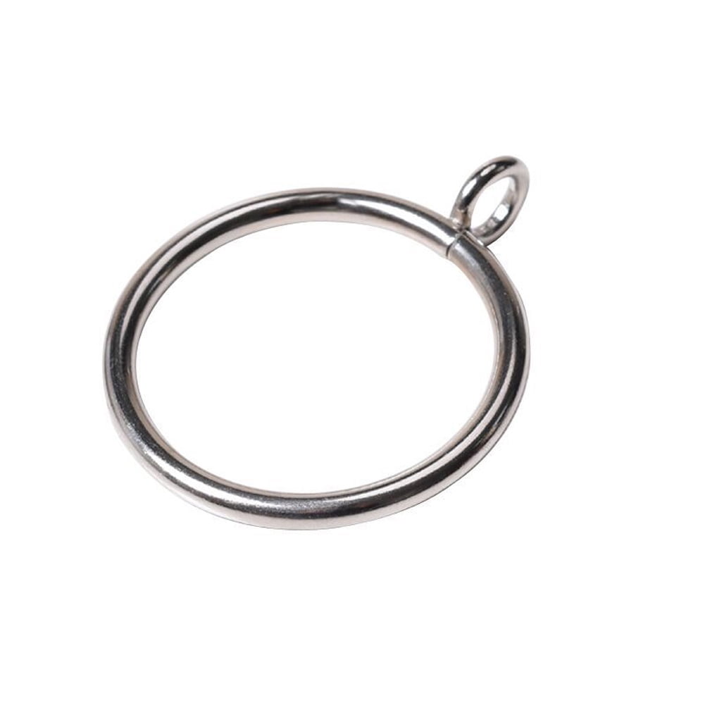 10 pcs White Metal Curtain Rings with Eyelet Durable Drapery Rings Thickness 4mm 