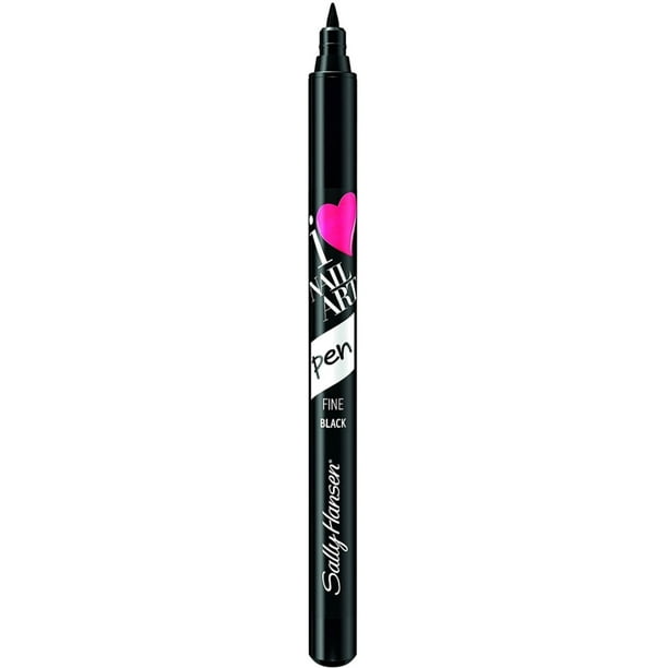 Sally Hansen I Heart Nail Art Fine Point Pen, Black 0.04 oz (Pack of 4