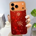 thumbnail image 3 of Case For Apple iPhone Air / 17 Pro / 17 Pro Max Series Case, Slim Thin Transparent Flexible Clear TPU Shockproof Phone Case For iPhone 17 Series, Christmas Snowflakes Red (8), 3 of 6