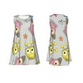 thumbnail image 7 of Balery Cartoon Owls Pattern Women’s Summer Dresses – Loose Sleeveless Sundress, Casual and Comfortable Beach Dress for Hot Days, 7 of 7