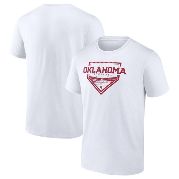 Men's White Oklahoma Sooners Softball Fan T-Shirt
