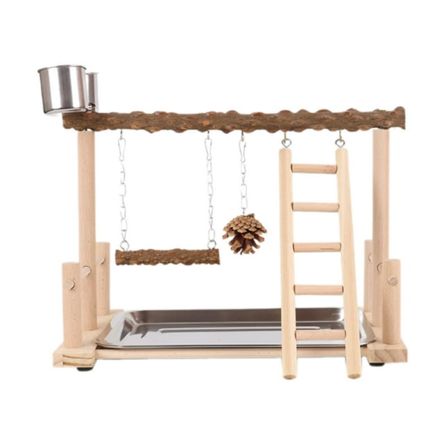 Centro De Actividades De Ejercicio De Juegos De Pájaros De Madera Para Jaulas Accesorios Para Cotorras