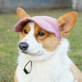thumbnail image 4 of HHBEAUTY Dog Baseball Cap, Dog Cat Summer Beach Visor Hat with Ear Holes, Adjustable Puppy Sunbonnet Headdress, Pet Peaked Cap (Pink,M), 4 of 9