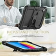 thumbnail image 3 of XYX For iPad (A16)11th /10th Generation 11/10.9 inch 2025/2022 Case, 3in1 Heavy Duty Shockproof Tablet Case with Stand, Shoulder Strap, Black, 3 of 7