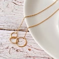 thumbnail image 5 of Mother and Daugther Mother's Day Gift, Mother's Day Gift from Daughter, Mother Day Gift Ideas, Necklace and Card Gift for Mom, Gift for Mom, Gift her Her[Gold Triple Infinity Ring,Purple Gradient], 5 of 8