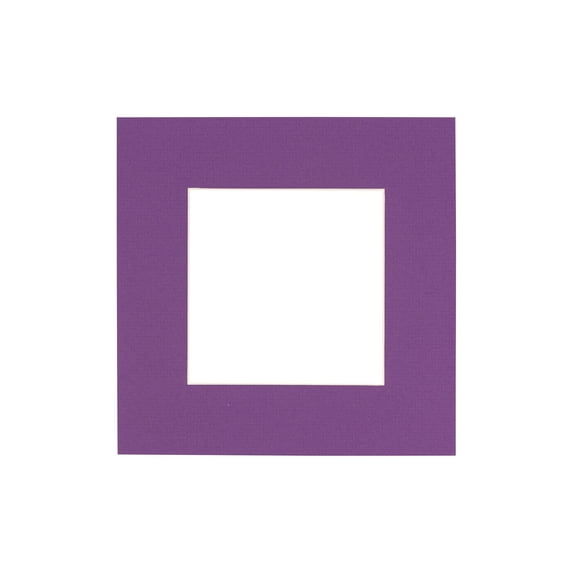 Dark Purple Acid Free 20x20 Picture Frame Mats with White Core Bevel Cut for 16x16 Pictures - Fits
