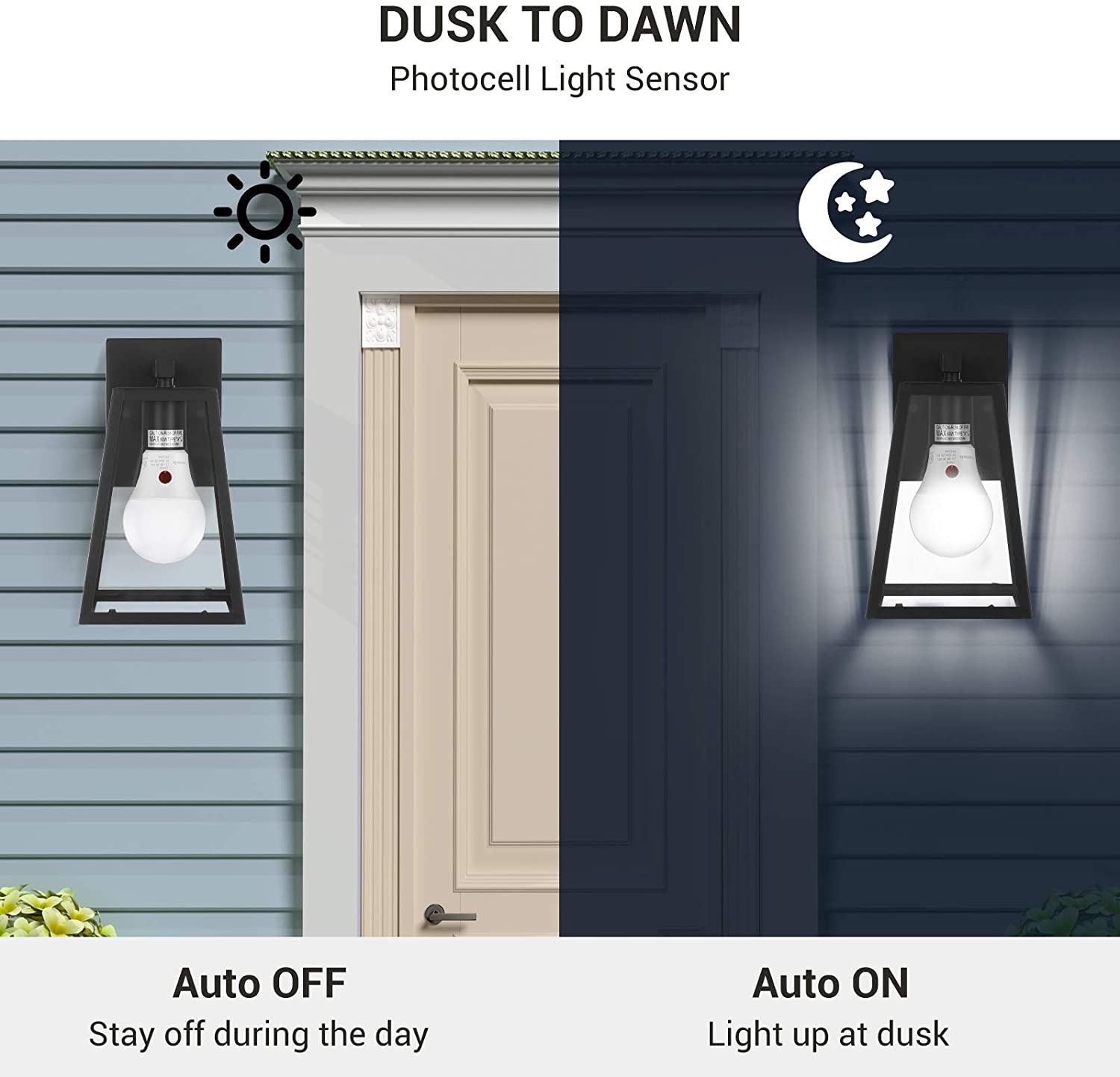 DEWENWILS Dusk to Dawn LED Light Bulbs 9W, 4-Pack photo 2