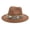 Coffee, variant on Fgnfyis Western Cowboy Bucket Hat for Men and Women Outdoor Sun Wide Brim Straw Riding Headwear Black One Size