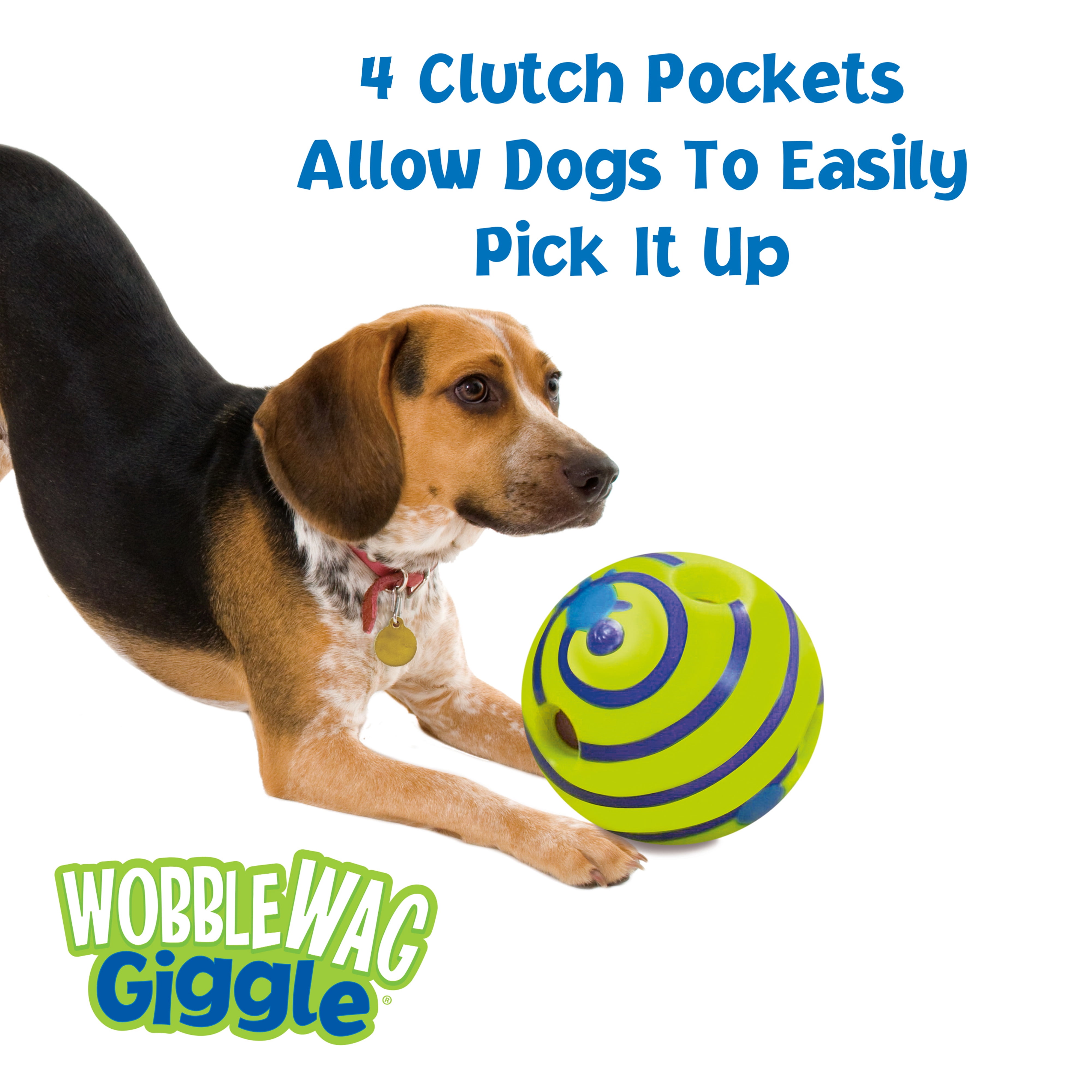 Pets Know Best Wobble Wag Giggle Ball Dog Toy, Tear-Resistant, Green