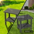 thumbnail image 5 of Decksplore Adirondack Outdoor Side Table,2 Pcs, 2-Tier Sturdy Patio End Table Weather Resistant, 16.5" Solid Side Table for Patio, Pool, Porch(Grey), 5 of 9