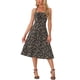 thumbnail image 1 of Vestido Floral de Cuello Halter INSPIRE CHIC para Mujer, Vestido de Verano Sin Mangas, Vestido Midi con Cierre de Encaje, Color Negro, 1 of 1