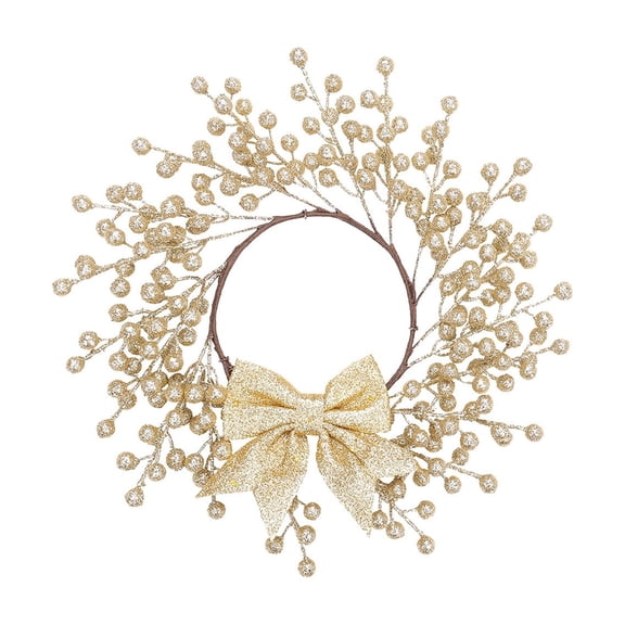 dajkiuy Christmas Wreath, 13 Inch Artificial Berry Wreath Winter Wreath with Bowknot Christmas Decoration for Front Door Home Indoor Outdoor Farmhouse Wall Window Xmas Holiday