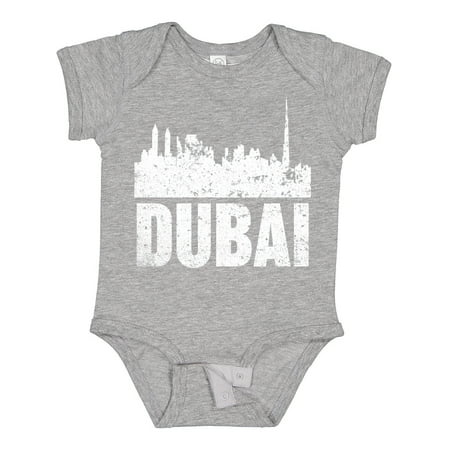 

Inktastic Dubai City Skyline with Grunge Boys or Girls Baby Bodysuit