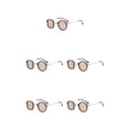 thumbnail image 1 of Gafas de sol Qarigey vintage cómodas y modernas Marco ligero para hombres y mujeres redondas Marrón enmarcado, 1 of 3