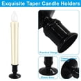 thumbnail image 6 of 12Pcs Black Plastic Pillar Candle Holders for LED Candle for Festives Occasion, 6 of 7
