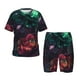 thumbnail image 1 of Balery Red And Green Carnation Conjunto de Pijama Infantil de Manga Corta con Estampado – Ropa de Dormir de Algodón Suave-3X-Large, 1 of 6