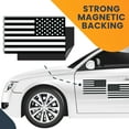 thumbnail image 7 of Magnet Me Up Black and White American Flag Vinyl Magnet Decal, Opposing 2 PK, 5x8 In, Black, White, 7 of 7