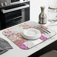thumbnail image 3 of Pioneer Flower Floral Print Pattern Dish Drying Mat for Kitchen 1 Pack, Ultra Absorbent Microfiber Dishes Drainer Mats,16"x18", 3 of 6