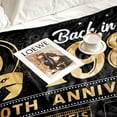 thumbnail image 5 of 50th Anniversary Blanket Gifts Gift for 50th Wedding Anniversary Golden 50 Years of Marriage Gifts for Mom Dad Grandma Grandpa 50th for Wife Husband Throw Blankets 60Lx50W Inch Gold, 5 of 5