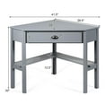 thumbnail image 4 of Giantex Writing & Study Corner Computer Desk, Laptop PC Table, Wood Home Office Desk, Study Workstation, Gray, 4 of 8