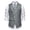 Gray, variant on Men's Standard Fit Angled Placket Vest Lapel Collar Stretch Polyester Blend