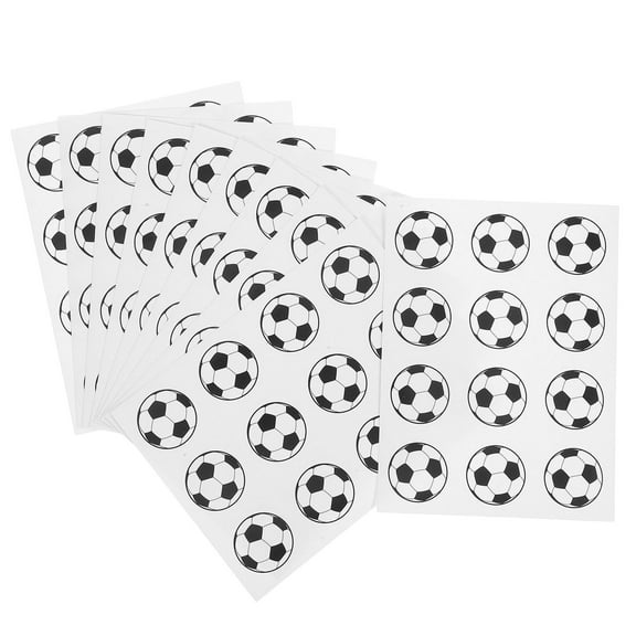 LEORX 120Pcs Football Decals Adhesive Ball Stickers for Sporting Event and Diy Projects 1.2X1.2in