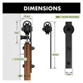 thumbnail image 4 of J-Shape Heavy Duty Sliding Barn Door Hardware, Track Hanging Barn Door Hardware Kit, Black Single Door Sliding Rail ,Long Lasting, 4 of 6