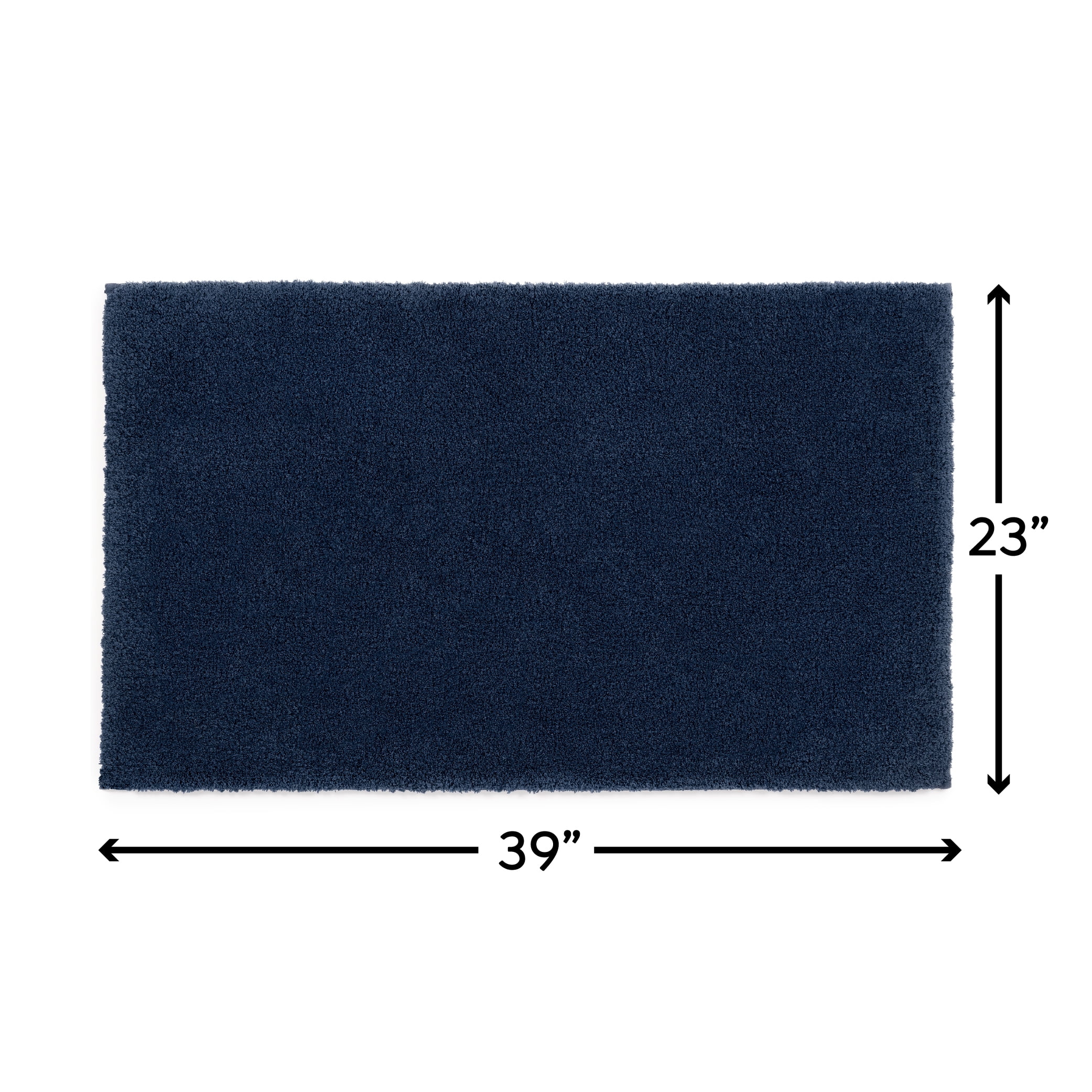 Better Homes & Gardens Ultra Soft Polyester Bath Rug, 23"x39", Blue Admiral