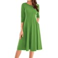 thumbnail image 1 of Vestido midi GRACE KARIN 2025 casual de verano con manga 3/4 para mujer, 1 of 6