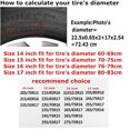 thumbnail image 6 of PISONIC Colorado Flag Mountains Spare Tire Cover Weatherproof Universal Wheel Protectors for RV Camper Travel Trailer SUV Truck 14 inch, 6 of 7