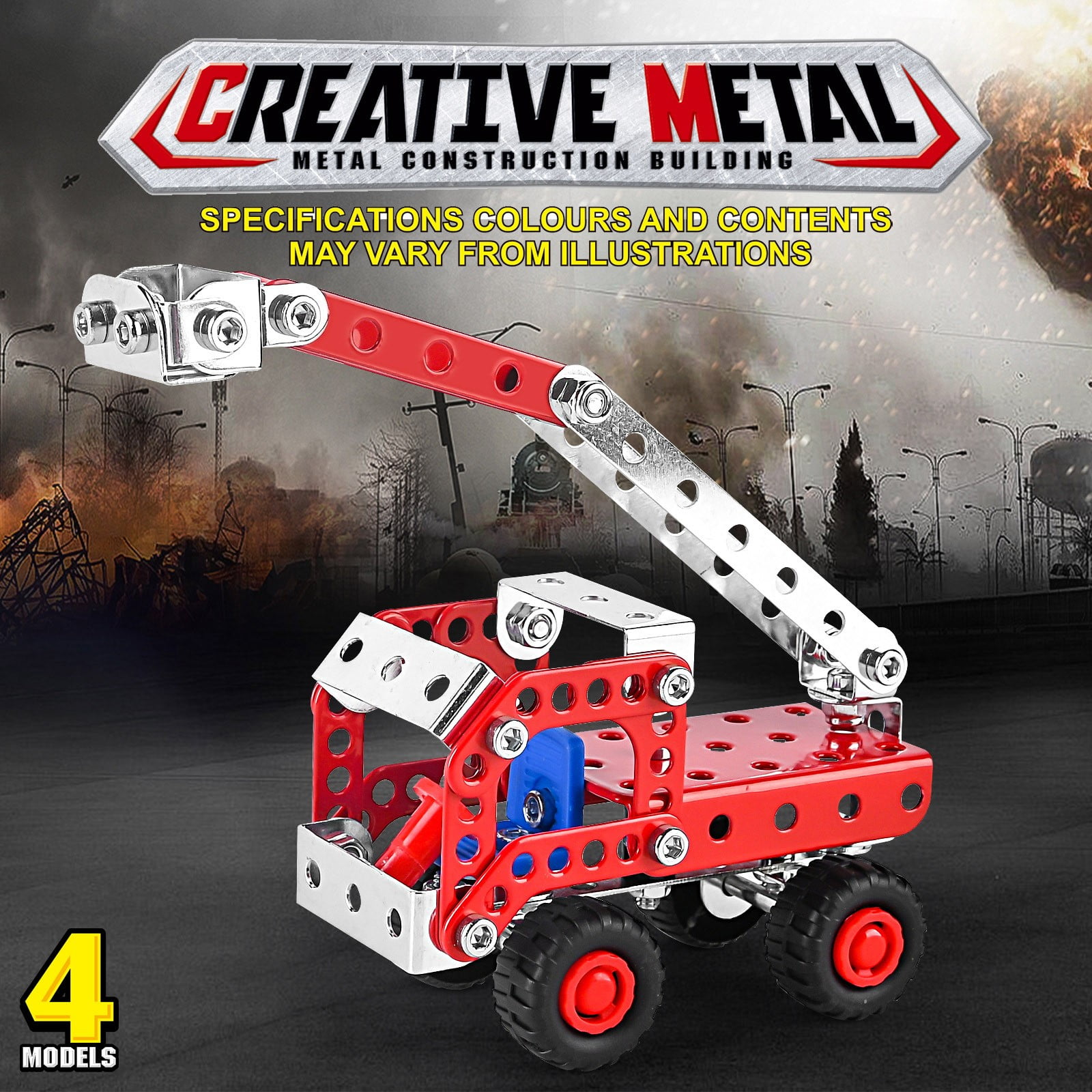 Building Kit Toys, Motorized Erector Sets for Kids Ages 4 5 6 7 8+,STEM Building Toys for Boys Girls 3-5 4-8 5-7 6-8 Year Old, Assembly Car Engineering Kit,Creative Educational Learning Toys