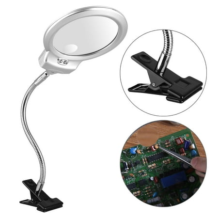 EEEkit LightView Flexible LED Magnifier Clamp Lamp- Gooseneck Light for Desk, Table & Easel Use – Daylight Super Bright, Perfect for Reading, Hobbies, Task Crafts or Workbench-
