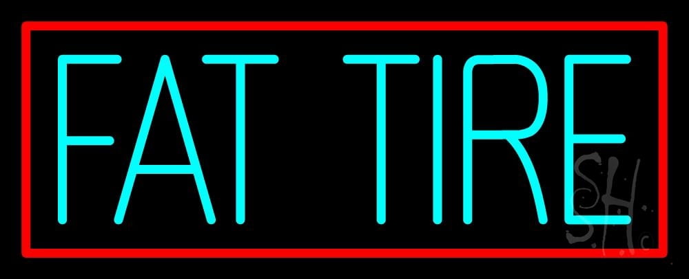 Turquoise Led Signage Turquoise Fat Tire LED Neon Sign 10 x 24 - inches, Clear Edge Cut ...
