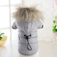 thumbnail image 6 of Aosijia Dog Winter Outfits Warm Pet Dog Coat with Hooded Puppy Jacket Clothing Small Dog Clothes Gray XS, 6 of 14