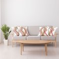 thumbnail image 4 of Ambesonne Modern Throw Pillow Cover 4 Pack, Diamond Like Border Line, 18", Caramel Brown, 4 of 7
