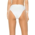 thumbnail image 4 of RELLECIGA Women's White(Strappy Crossing) High Cut High Waisted Bikini Bottom Size X-Large, 4 of 6