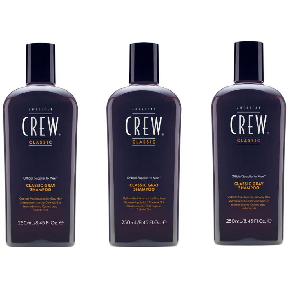 American Crew Gray Shampoo 8.45 Ounce Pack Of 3