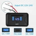 thumbnail image 3 of 12V-24V RV USB Power Outlet PD3.0 USB C 36W+Dual QC3.0 18W 3Ports Car Charger Socket Accessories for Car Bus RV Truck A, 3 of 6