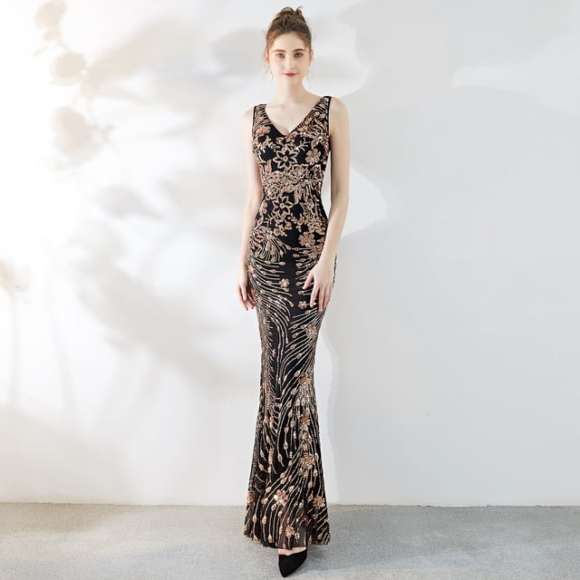 Vestido de noche de verano, vestido largo ajustado, vestido de cola de pez para novia, vestido de moda para banquetes para mujer