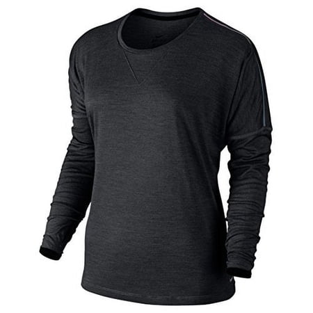 Nike Women's Dri-FIT Wool Training Sweater (Black Heather) (Medium)