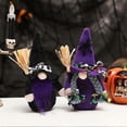 thumbnail image 4 of Faceless Gnome Plush Doll Decoration Hand-made Brooms Witch Dolls with Dark Elf Hat for Living Room Display, 4 of 5