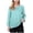 Light Blue Shirts, variant on CAIVO Shirts WoWomen's Casual V Neck Pullover 3/4 Sleeve Solid Color Base Tops Summer Blouse Holiday Back To School Dailywear