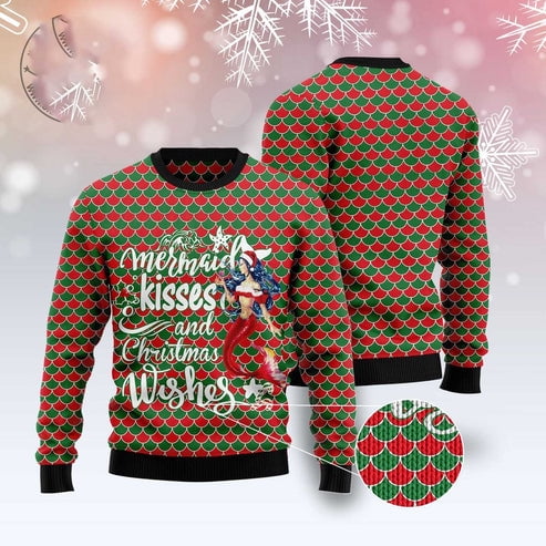 Mermaid Christmas 3D Christmas Sweater, Funny Xmas Sweater, Sweater Xmas
