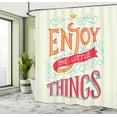 thumbnail image 5 of Ambesonne Saying Shower Curtain, Positive Outlook on Life, 69"Wx70"L, Multicolor, 5 of 5