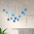 thumbnail image 6 of deevoka Leaves Woven Tapestry Bohemian Macrame Wall Hanging for Bedroom Nursery Room Blue, 6 of 9
