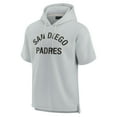 thumbnail image 2 of Unisex Fanatics Gray San Diego Padres Elements Super Soft Fleece Short Sleeve Pullover Hoodie, 2 of 3
